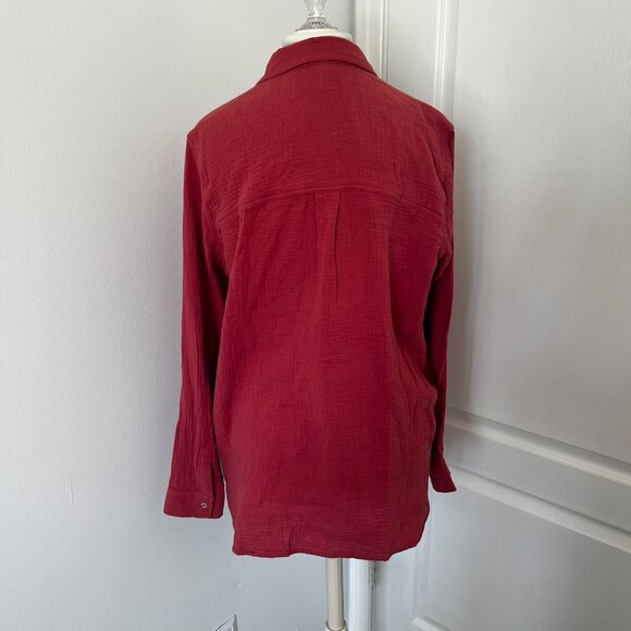 NWOT Jessica Simpson Gauze LS Top Sz M - Picture 2 of 3